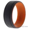Picture of Silicone Wedding 2Layer Lines Ring - Orang-Grey by ROQ for Men - 9 mm Ring