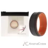Picture of Silicone Wedding 2Layer Lines Ring - Orang-Grey by ROQ for Men - 12 mm Ring