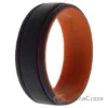 Picture of Silicone Wedding 2Layer Lines Ring - Orang-Grey by ROQ for Men - 14 mm Ring
