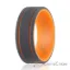 Picture of Silicone Wedding 2Layer Lines Ring - Orang-Grey by ROQ for Men - 15 mm Ring