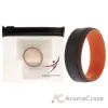 Picture of Silicone Wedding 2Layer Lines Ring - Orang-Grey by ROQ for Men - 16 mm Ring