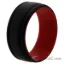 Picture of Silicone Wedding 2Layer Lines Ring - Red-Black by ROQ for Men - 9 mm Ring