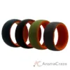 Picture of Silicone Wedding 2Layer Dome Ring Set - Orange by ROQ for Men - 4 x 7 mm Ring