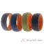 Picture of Silicone Wedding 2Layer Dome Ring Set - Orange by ROQ for Men - 4 x 10 mm Ring