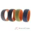 Picture of Silicone Wedding 2Layer Dome Ring Set - Orange by ROQ for Men - 4 x 11 mm Ring