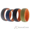 Picture of Silicone Wedding 2Layer Dome Ring Set - Orange by ROQ for Men - 4 x 12 mm Ring