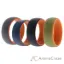 Picture of Silicone Wedding 2Layer Dome Ring Set - Orange by ROQ for Men - 4 x 12 mm Ring