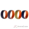 Picture of Silicone Wedding 2Layer Dome Ring Set - Orange by ROQ for Men - 4 x 15 mm Ring