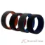Picture of Silicone Wedding 2Layer Lines Ring Set - Grey-Black by ROQ for Men - 4 x 11 mm Ring