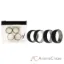 Picture of Silicone Wedding 2Layer Dome Ring Set - Black-Marble by ROQ for Men - 4 x 9 mm Ring