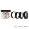 Picture of Silicone Wedding 2Layer Dome Ring Set - Black-Marble by ROQ for Men - 4 x 13 mm Ring