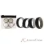 Picture of Silicone Wedding 2Layer Dome Ring Set - Black-Marble by ROQ for Men - 4 x 13 mm Ring