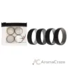 Picture of Silicone Wedding 2Layer Dome Ring Set - Black-Marble by ROQ for Men - 4 x 14 mm Ring