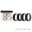 Picture of Silicone Wedding 2Layer Dome Ring Set - Black-Marble by ROQ for Men - 4 x 14 mm Ring