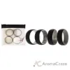 Picture of Silicone Wedding 2Layer Dome Ring Set - Black-Marble by ROQ for Men - 4 x 16 mm Ring