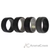 Picture of Silicone Wedding 2Layer Lines Ring Set - Silver-Camo by ROQ for Men - 4 x 7 mm Ring