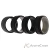Picture of Silicone Wedding 2Layer Lines Ring Set - Silver-Camo by ROQ for Men - 4 x 8 mm Ring