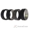 Picture of Silicone Wedding 2Layer Lines Ring Set - Silver-Camo by ROQ for Men - 4 x 11 mm Ring