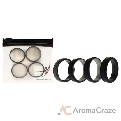 Picture of Silicone Wedding 2Layer Lines Ring Set - Silver-Camo by ROQ for Men - 4 x 13 mm Ring