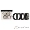 Picture of Silicone Wedding 2Layer Lines Ring Set - Silver-Camo by ROQ for Men - 4 x 16 mm Ring