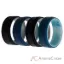 Picture of Silicone Wedding 2Layer Lines Ring Set - Marble by ROQ for Men - 4 x 10 mm Ring