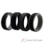 Picture of Silicone Wedding 2Layer Step Ring Set - Grey-Black by ROQ for Men - 4 x 12 mm Ring