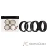 Picture of Silicone Wedding 2Layer Step Ring Set - Grey-Black by ROQ for Men - 4 x 13 mm Ring