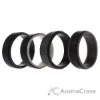 Picture of Silicone Wedding 2Layer Step Ring Set - Grey-Black by ROQ for Men - 4 x 13 mm Ring