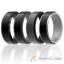 Picture of Silicone Wedding 2Layer Step Ring Set - Grey-Black by ROQ for Men - 4 x 15 mm Ring