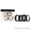 Picture of Silicone Wedding 2Layer Step Ring Set - Grey-Black by ROQ for Men - 4 x 16 mm Ring