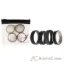 Picture of Silicone Wedding 2Layer Step Ring Set - Grey-Black by ROQ for Men - 4 x 16 mm Ring