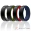 Picture of Silicone Wedding 2Layer Step Ring Set - Black by ROQ for Men - 4 x 11 mm Ring