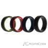 Picture of Silicone Wedding 2Layer Step Ring Set - Black by ROQ for Men - 4 x 12 mm Ring