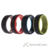 Picture of Silicone Wedding 2Layer Step Ring Set - Black by ROQ for Men - 4 x 15 mm Ring