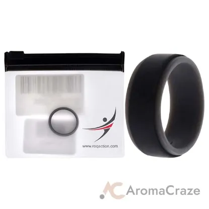 Picture of Silicone Wedding 2Layer Step Ring - Grey-Black by ROQ for Men - 7 mm Ring