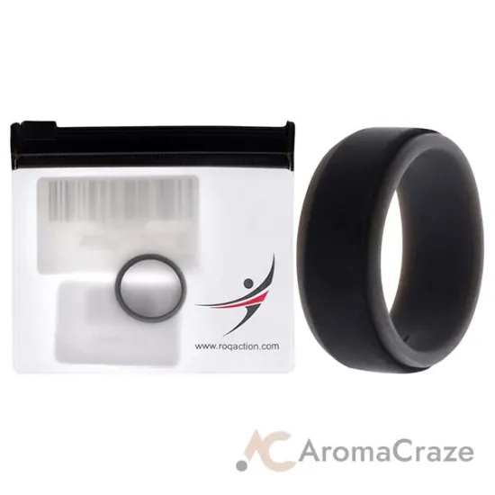 Picture of Silicone Wedding 2Layer Step Ring - Grey-Black by ROQ for Men - 7 mm Ring