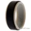 Picture of Silicone Wedding 2Layer Step Ring - Grey-Black by ROQ for Men - 8 mm Ring