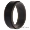 Picture of Silicone Wedding 2Layer Step Ring - Grey-Black by ROQ for Men - 9 mm Ring