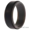 Picture of Silicone Wedding 2Layer Step Ring - Grey-Black by ROQ for Men - 11 mm Ring
