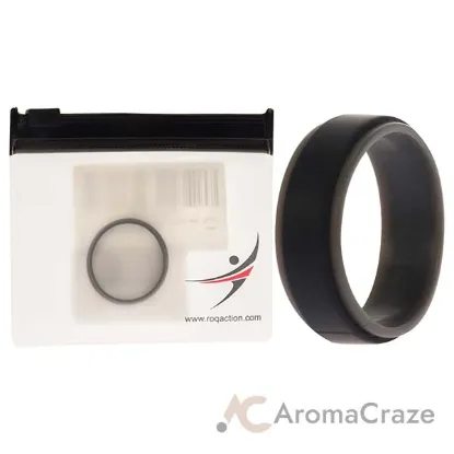 Picture of Silicone Wedding 2Layer Step Ring - Grey-Black by ROQ for Men - 15 mm Ring