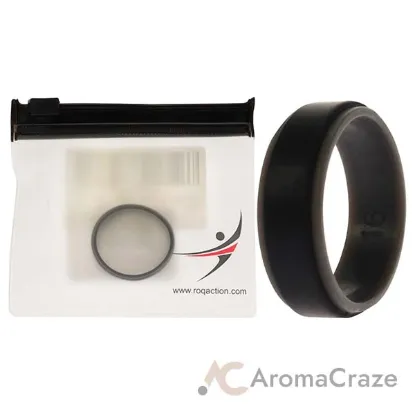 Picture of Silicone Wedding 2Layer Step Ring - Grey-Black by ROQ for Men - 16 mm Ring