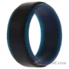 Picture of Silicone Wedding 2Layer Step Ring - Blue-Black by ROQ for Men - 7 mm Ring