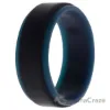 Picture of Silicone Wedding 2Layer Step Ring - Blue-Black by ROQ for Men - 8 mm Ring