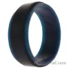 Picture of Silicone Wedding 2Layer Step Ring - Blue-Black by ROQ for Men - 11 mm Ring