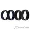 Picture of Silicone Wedding 2Layer Step Ring - Blue-Black by ROQ for Men - 12 mm Ring