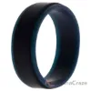 Picture of Silicone Wedding 2Layer Step Ring - Blue-Black by ROQ for Men - 13 mm Ring