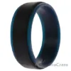 Picture of Silicone Wedding 2Layer Step Ring - Blue-Black by ROQ for Men - 15 mm Ring