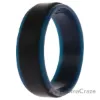 Picture of Silicone Wedding 2Layer Step Ring - Blue-Black by ROQ for Men - 16 mm Ring