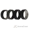 Picture of Silicone Wedding 2Layer Middle Line Ring Set - Black-Camo by ROQ for Men - 4 x 8 mm Ring