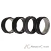 Picture of Silicone Wedding 2Layer Middle Line Ring Set - Black-Camo by ROQ for Men - 4 x 9 mm Ring